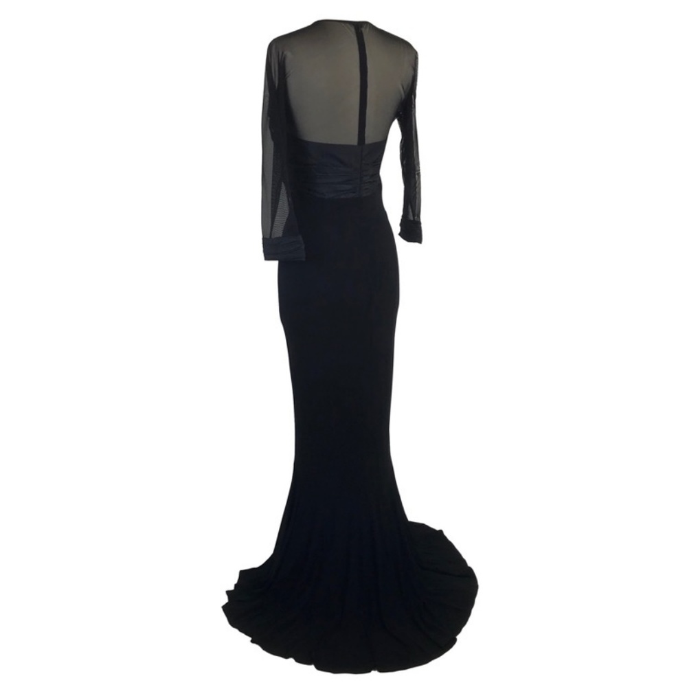 Nicole Bakti Black Maxi Dress Medium 3/4 Sleeves - Picture 6 of 8